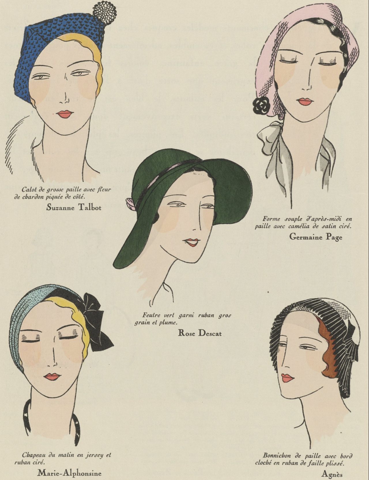 Hats fashion plate, 1931